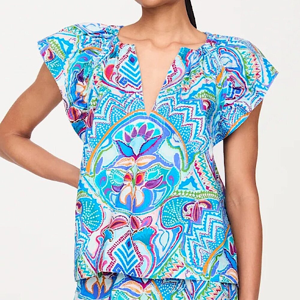 Marie Oliver Kara Top in Morpho Print